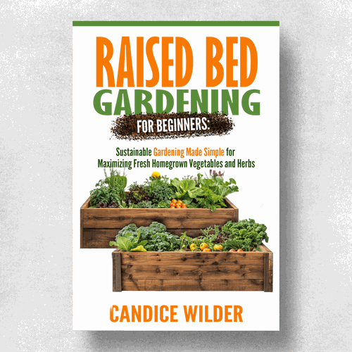 Kindle book cover with the title 'Bold eye-catching book over design for gardening'
