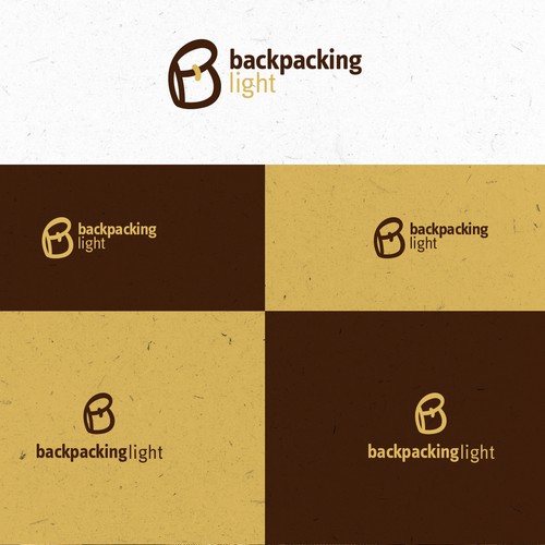 Backpack design with the title 'Backpacking Light'