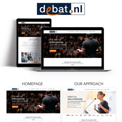 Coaching website with the title 'Web page design contest winner'