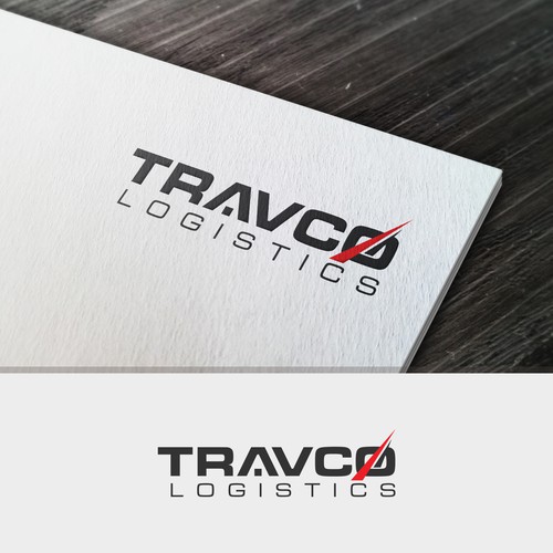 Truck brand with the title 'Travco Logistics'