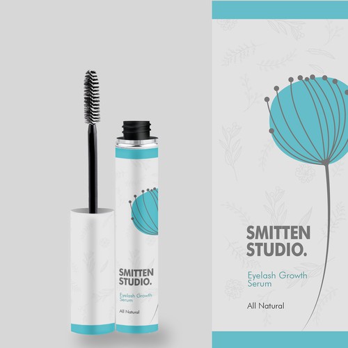 Eyelash design with the title 'natural cosmetic design'