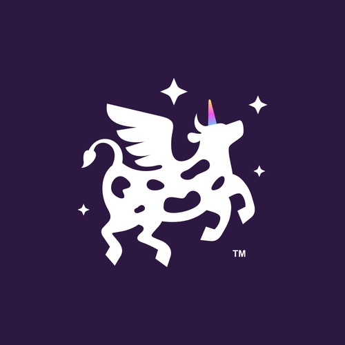 Fly logo with the title 'UniCow (Unicorn + Cow)'