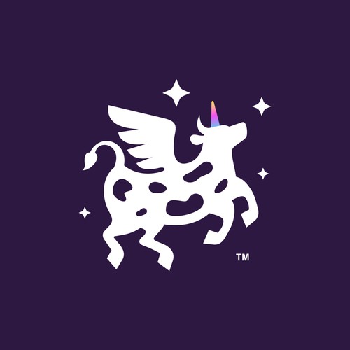 Fly design with the title 'UniCow (Unicorn + Cow)'
