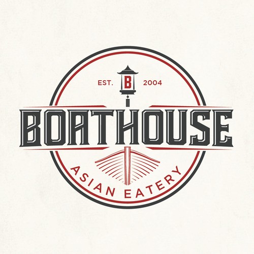 Boat logo with the title 'Boathouse Asian Eatery'