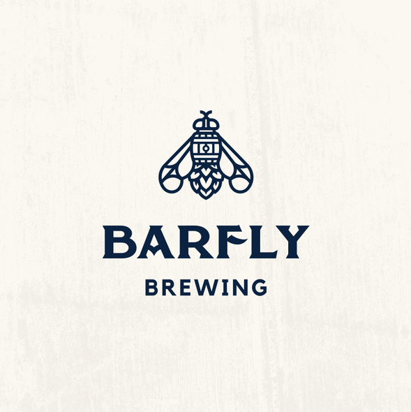 Microbrewery design with the title 'Barfly Logo For Barrel Aged Craft Beer'