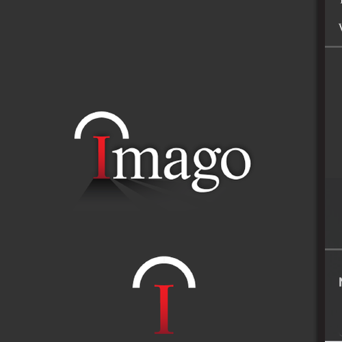 Lamp logo with the title 'Imago design'