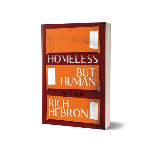 Bed design with the title 'Homeless But Human Book Cover'