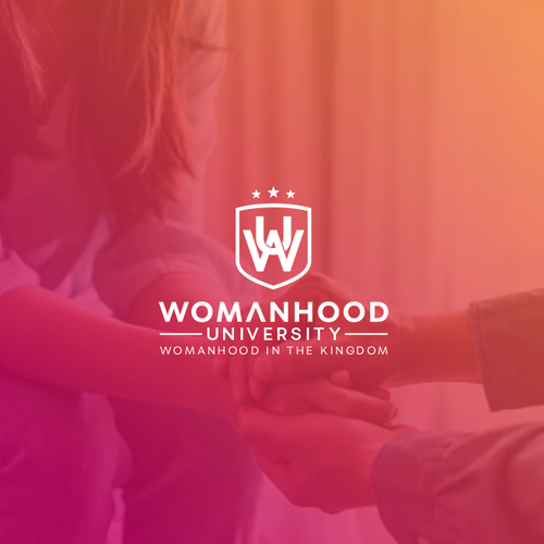 Communication logo with the title 'Womanhood University Logo'