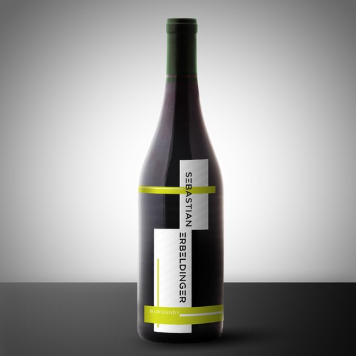 Embossed label with the title 'Die Cut Wine Label'