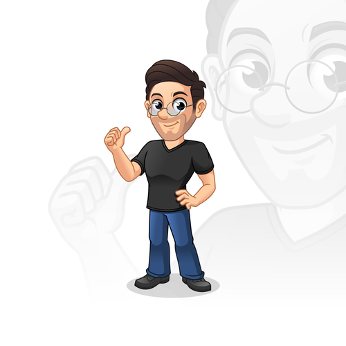 Geeky design with the title 'Vicente Mascot Design'