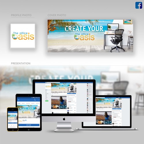 Chair design with the title 'FB cover for Oasis'