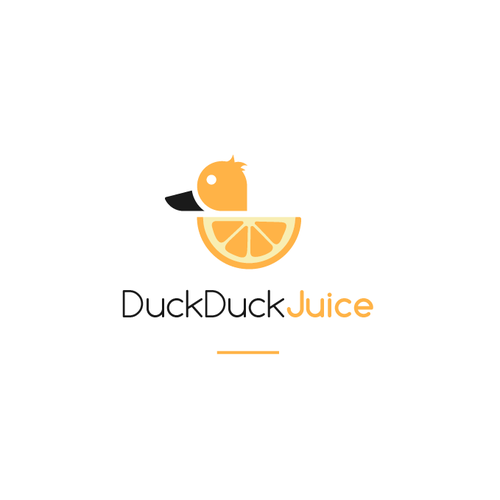 Juice bar design with the title 'Duck Duck Juice'