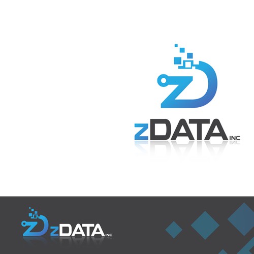 IT logo with the title 'New Tech Startup - Z Data Incorporated Logo'