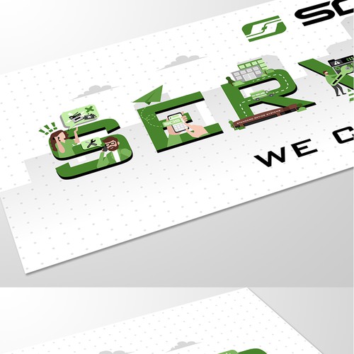 Office design with the title 'Mural for SOS'