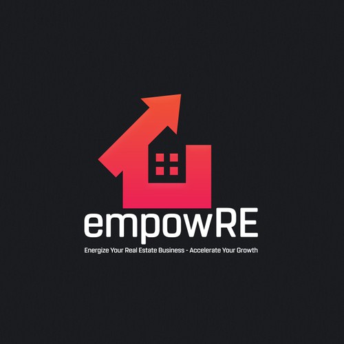 Red brand with the title 'empowRE logo'