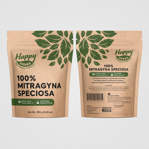 Green design with the title 'Stand-up Pouch (Kraft)'