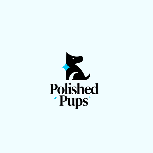 Pet grooming logo with the title 'Logo for a Mobile Grooming Company'