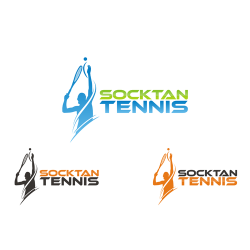 Tennis logo with the title 'SockTan Tennis Logo'