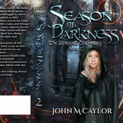 Dark fantasy book cover with the title 'Season of Darkness contest '