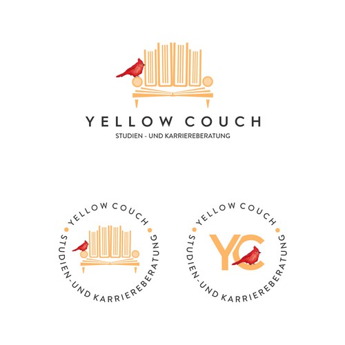 Student logo with the title 'Logo Concept for Yellow Couch'