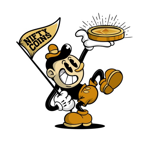 Bitcoin design with the title 'rubber hose'