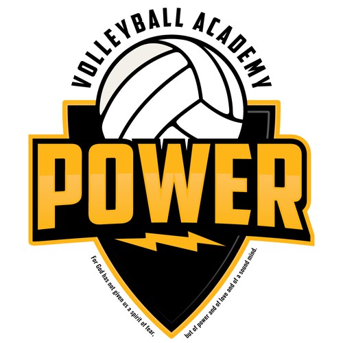 Volleyball logo with the title 'Volleyball Logo Design'