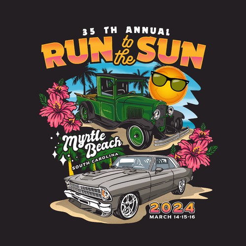 Event t-shirt with the title 'Run To The Sun '