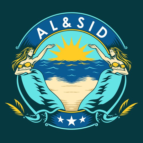 Beach artwork with the title 'DESIGN FOR BEACH TOWELS COMPANY CONTENT'