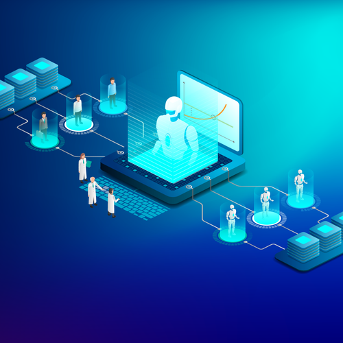 Conceptual artwork with the title 'Concept image design for Rutilea's Singularity framework'