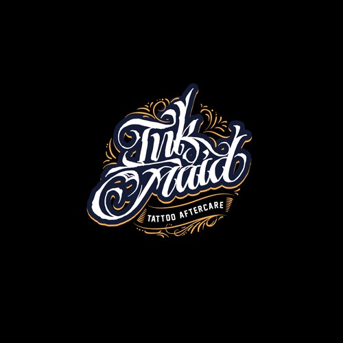 Tattoo logo with the title 'Ink Maid'