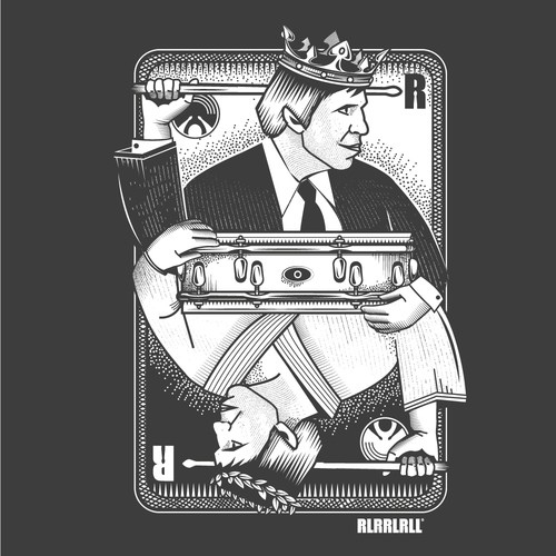 Fashion t-shirt with the title 'illustration for drummers'