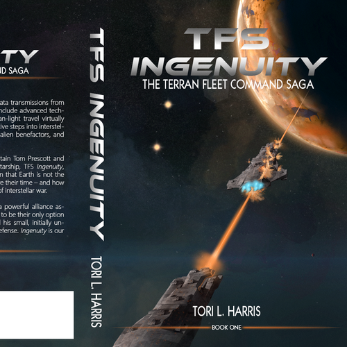 Space book cover with the title 'Book Cover for author Tori L. Harris'