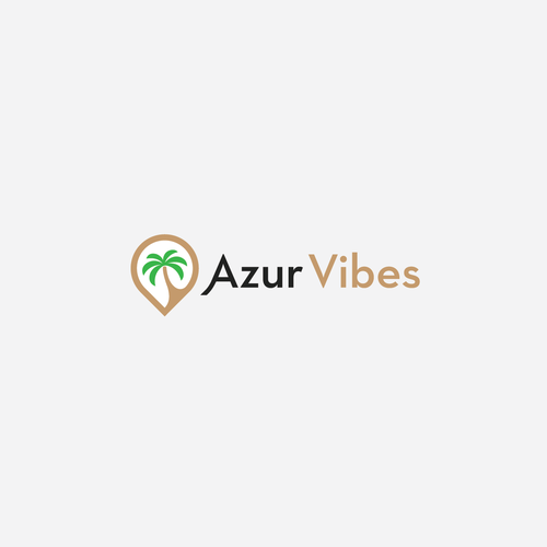 Travel agency logo with the title 'Azur Vibes'