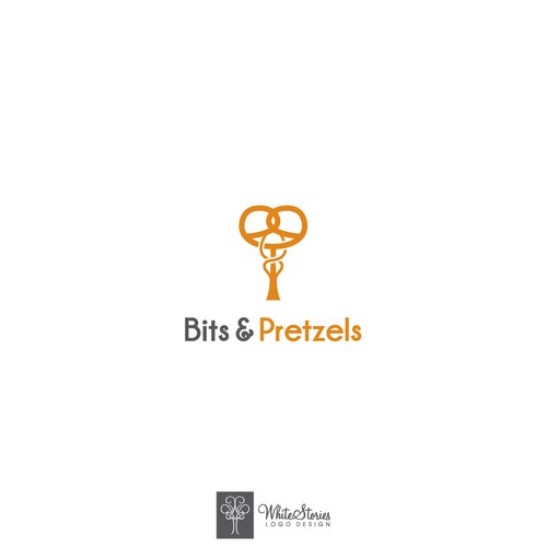 Pretzel logo with the title 'Elegant and fun logo for startup festival'