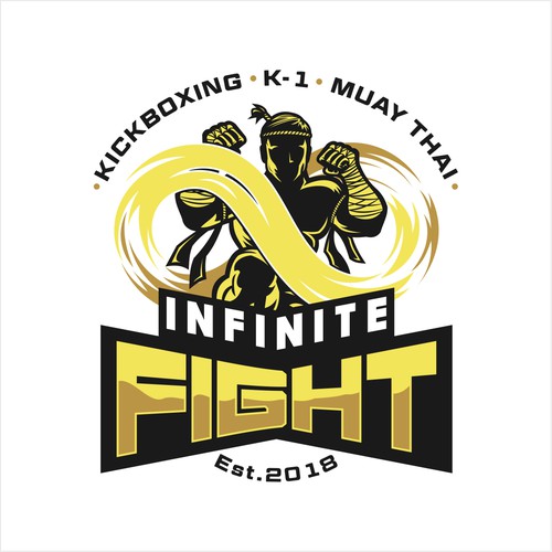 Fighter logo with the title 'Infinite Fight Logo Concept'