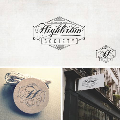 Club design with the title 'Vintage logo for society'