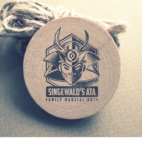 Martial arts logo with the title 'Logo design'