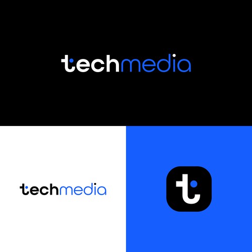 Human resources logo with the title 'Geometric Wordmark for Tech Company'