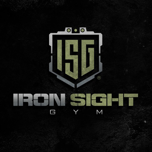Target logo with the title 'Iron Sight Gym - Logo Design'