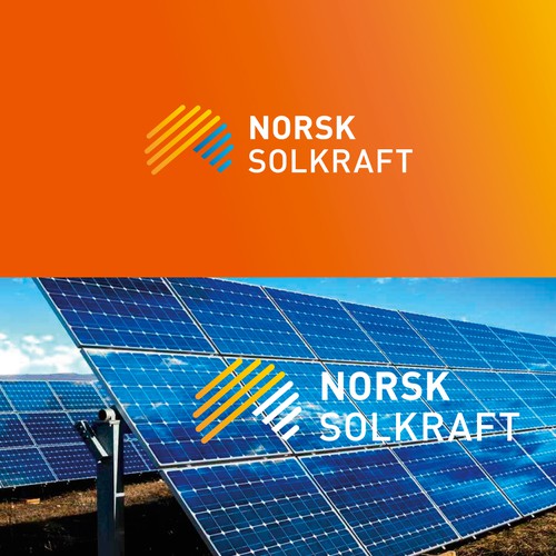 Solar panel design with the title 'Logo solar energy'