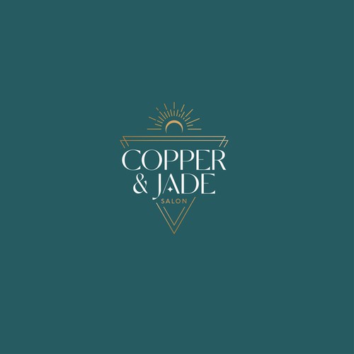 Jade logo with the title 'Logo design for "Copper & Jade Salon"'
