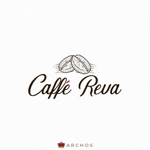 Coffee shop brand with the title 'Caffè Reva'