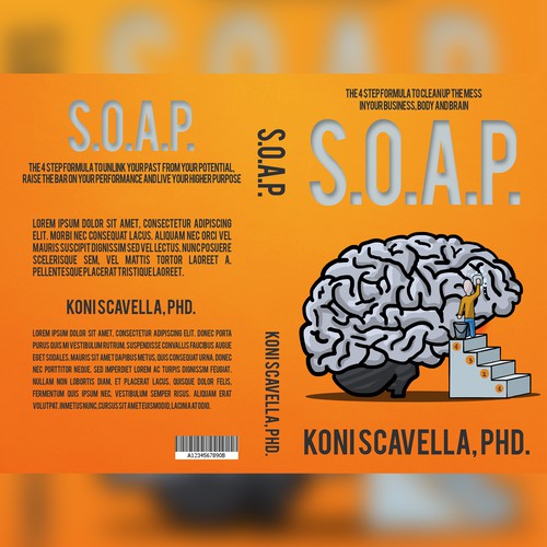 Orange book cover with the title 'S.O.A.P. book cover (version II)'