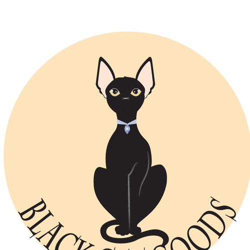 Black cat design with the title 'Logo'