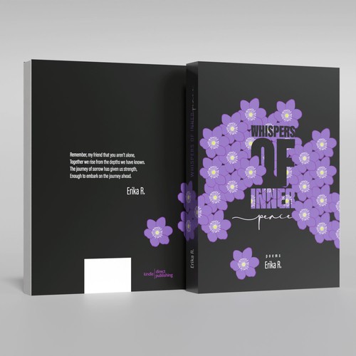 Pattern book cover with the title 'Book cover for a poetry collection'