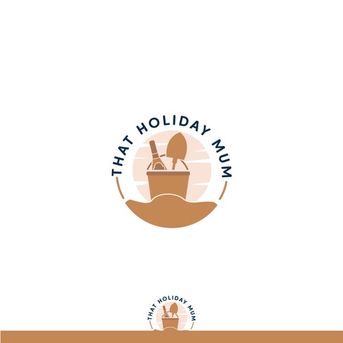 Bucket logo with the title 'Instagram logo for family travel blog'