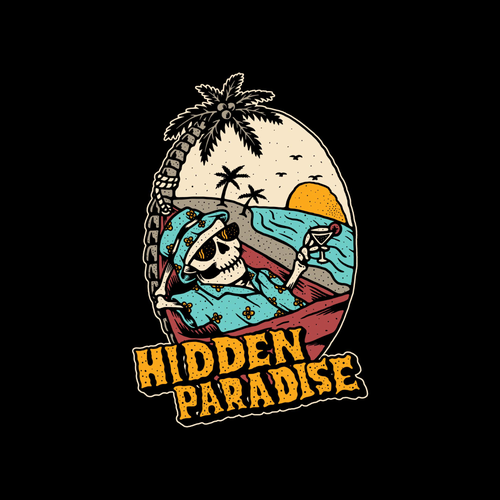 Streetwear t-shirt with the title 'HIDDEN PARADISE'