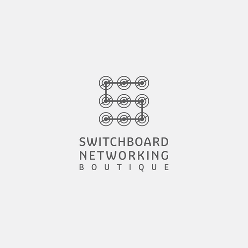Networking design with the title 'Logo Switchboard Networking Boutique '