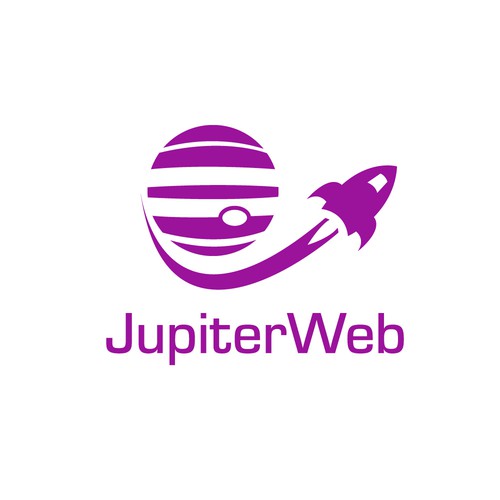 Spaceship logo with the title 'Logo for a web design agency.'