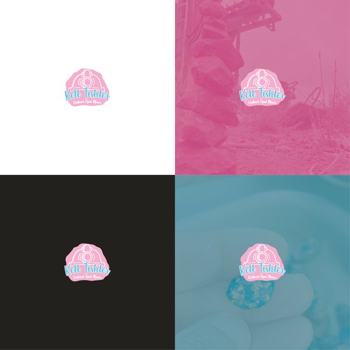 Mineral logo with the title 'Kell Tishler, Opal Miner'